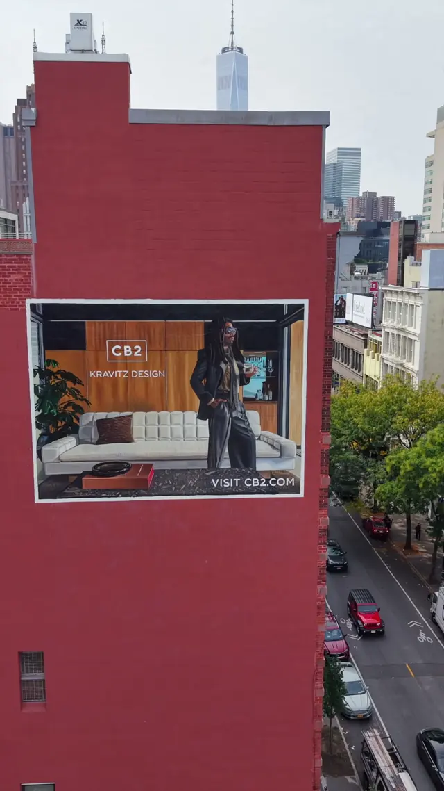 CB2 × Kravitz Design mural by Open Air Gallery, New York, NY